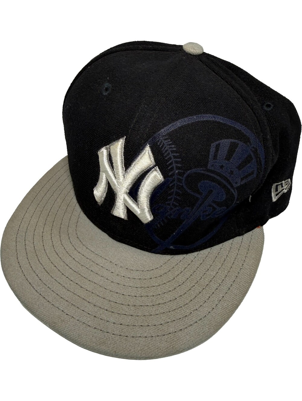 New York Yankees New Era 59Fifty MLB Baseball Cap Size 7 Fitted Hat Double Logo